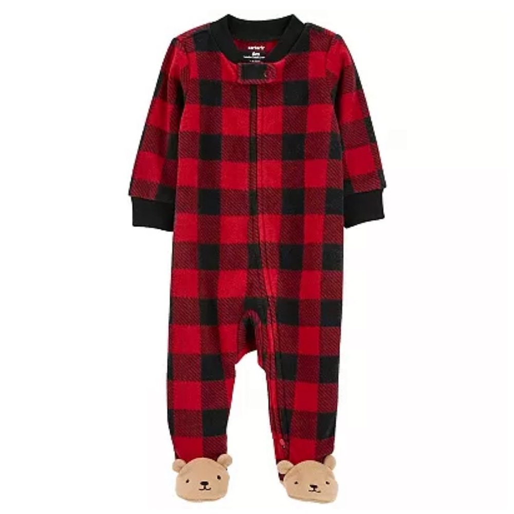 Carter’s Holiday Bear Fleece Sleep & Play Size 3M 🆕
